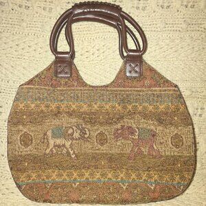 Mario Vintage Brown Top Handle Purse